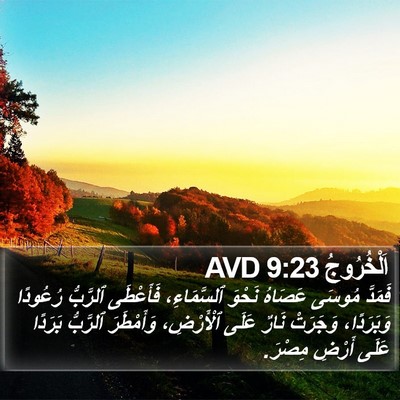 اَلْخُرُوجُ 9:23 AVD Bible Verse Image