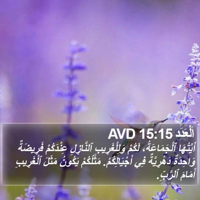 اَلْعَدَد 15:15 AVD Bible Verse Image