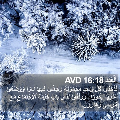 اَلْعَدَد 16:18 AVD Bible Verse Image