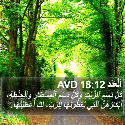 اَلْعَدَد 18:12 AVD Bible Verse Image