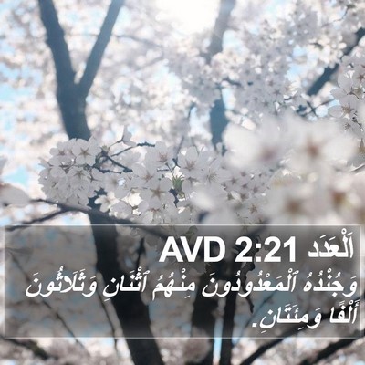 اَلْعَدَد 2:21 AVD Bible Verse Image