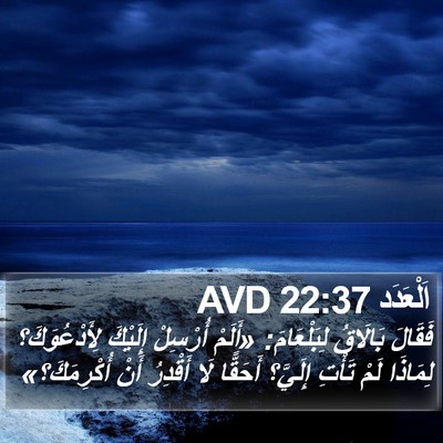 اَلْعَدَد 22:37 AVD Bible Verse Image