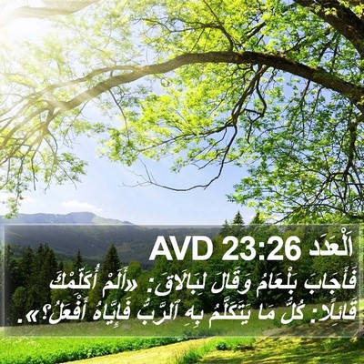اَلْعَدَد 23:26 AVD Bible Verse Image