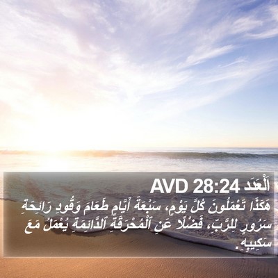 اَلْعَدَد 28:24 AVD Bible Verse Image
