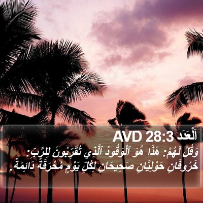 اَلْعَدَد 28:3 AVD Bible Verse Image