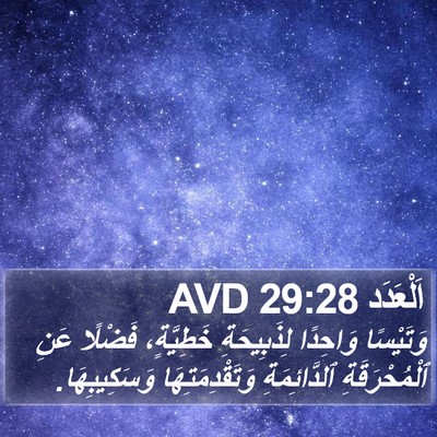 اَلْعَدَد 29:28 AVD Bible Verse Image