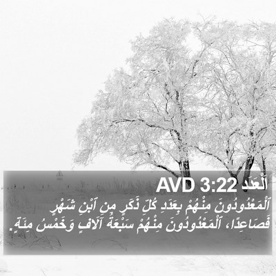 اَلْعَدَد 3:22 AVD Bible Verse Image