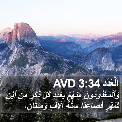 اَلْعَدَد 3:34 AVD Bible Verse Image