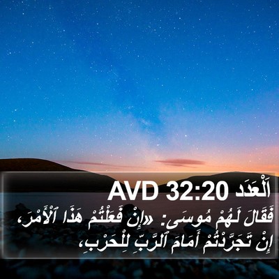 اَلْعَدَد 32:20 AVD Bible Verse Image