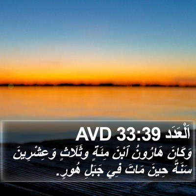 اَلْعَدَد 33:39 AVD Bible Verse Image