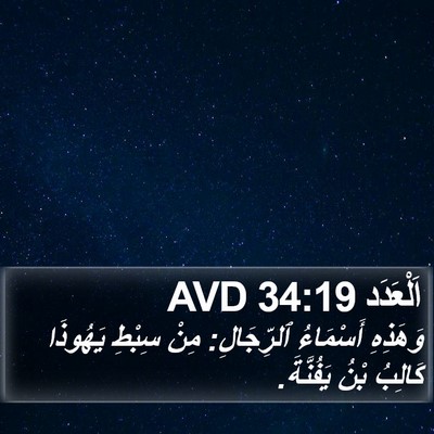 اَلْعَدَد 34:19 AVD Bible Verse Image