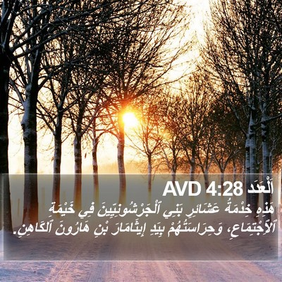 اَلْعَدَد 4:28 AVD Bible Verse Image