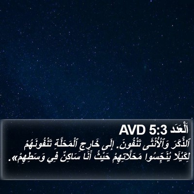 اَلْعَدَد 5:3 AVD Bible Verse Image