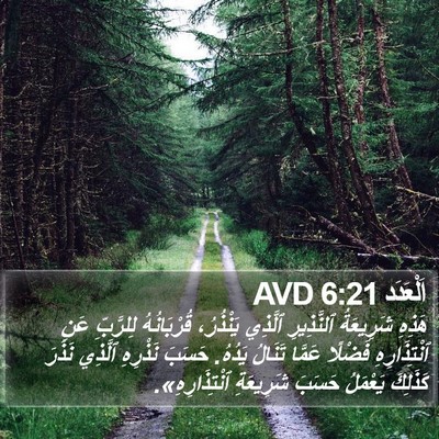 اَلْعَدَد 6:21 AVD Bible Verse Image