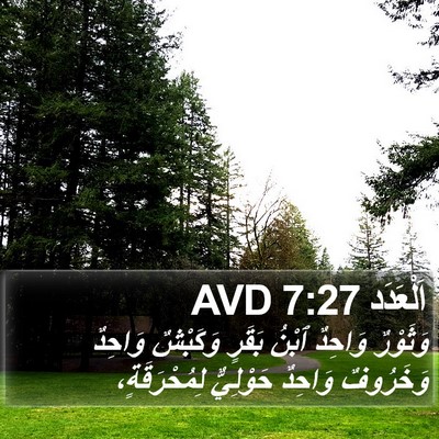 اَلْعَدَد 7:27 AVD Bible Verse Image