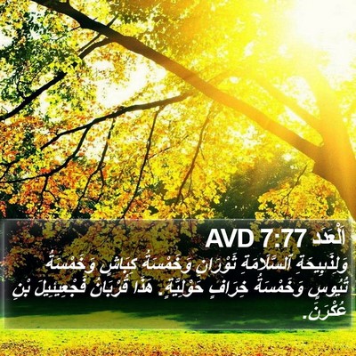 اَلْعَدَد 7:77 AVD Bible Verse Image
