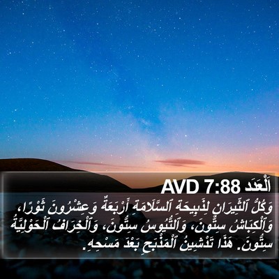 اَلْعَدَد 7:88 AVD Bible Verse Image