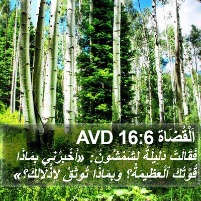 اَلْقُضَاة 16:6 AVD Bible Verse Image