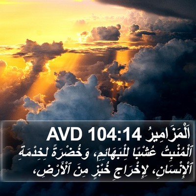 اَلْمَزَامِيرُ 104:14 AVD Bible Verse Image