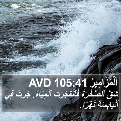 اَلْمَزَامِيرُ 105:41 AVD Bible Verse Image