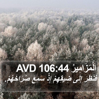 اَلْمَزَامِيرُ 106:44 AVD Bible Verse Image