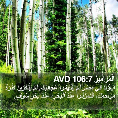 اَلْمَزَامِيرُ 106:7 AVD Bible Verse Image