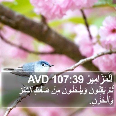 اَلْمَزَامِيرُ 107:39 AVD Bible Verse Image