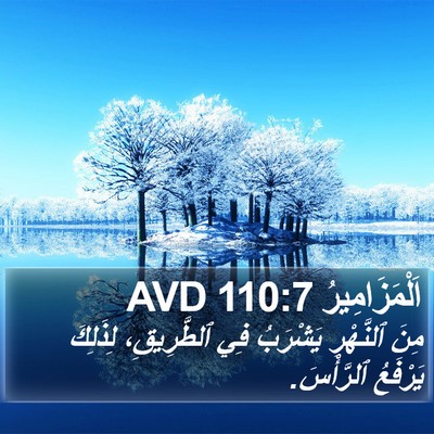 اَلْمَزَامِيرُ 110:7 AVD Bible Verse Image