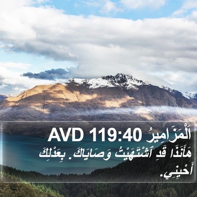 اَلْمَزَامِيرُ 119:40 AVD Bible Verse Image