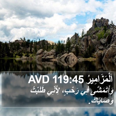 اَلْمَزَامِيرُ 119:45 AVD Bible Verse Image