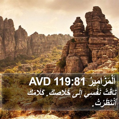 اَلْمَزَامِيرُ 119:81 AVD Bible Verse Image