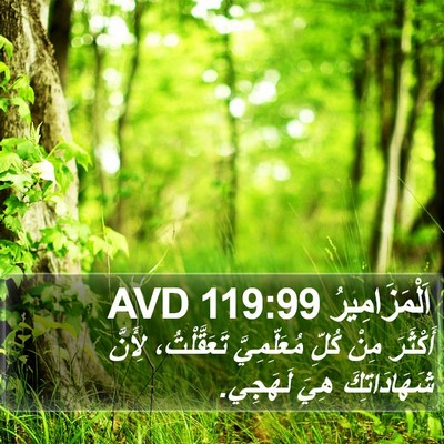 اَلْمَزَامِيرُ 119:99 AVD Bible Verse Image