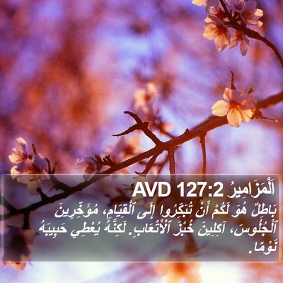 اَلْمَزَامِيرُ 127:2 AVD Bible Verse Image