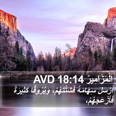 اَلْمَزَامِيرُ 18:14 AVD Bible Verse Image
