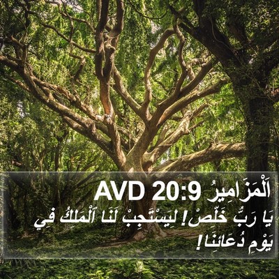 اَلْمَزَامِيرُ 20:9 AVD Bible Verse Image
