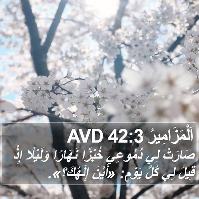 اَلْمَزَامِيرُ 42:3 AVD Bible Verse Image