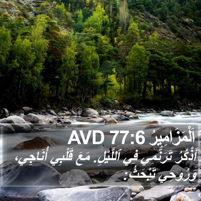 اَلْمَزَامِيرُ 77:6 AVD Bible Verse Image