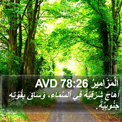 اَلْمَزَامِيرُ 78:26 AVD Bible Verse Image