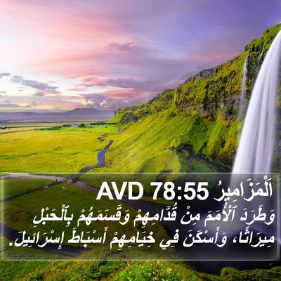 اَلْمَزَامِيرُ 78:55 AVD Bible Verse Image