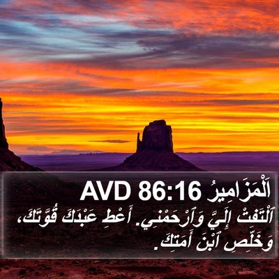 اَلْمَزَامِيرُ 86:16 AVD Bible Verse Image