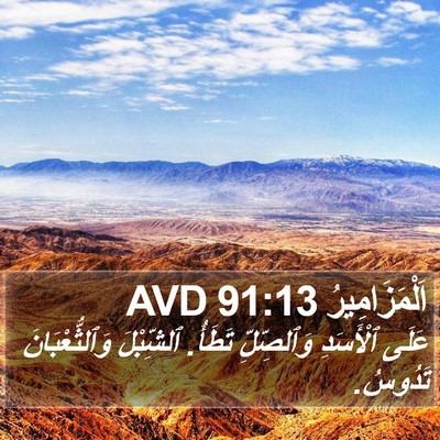 اَلْمَزَامِيرُ 91:13 AVD Bible Verse Image