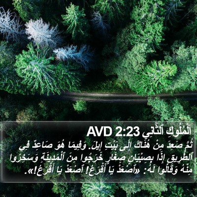 اَلْمُلُوكِ ٱلثَّانِي 2:23 AVD Bible Verse Image