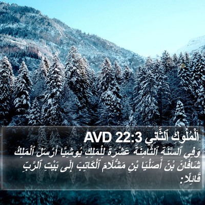 اَلْمُلُوكِ ٱلثَّانِي 22:3 AVD Bible Verse Image