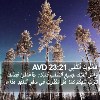 اَلْمُلُوكِ ٱلثَّانِي 23:21 AVD Bible Verse Image