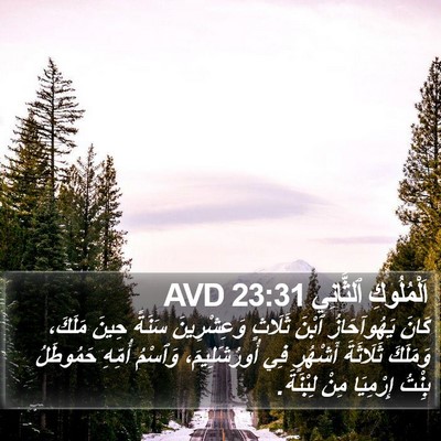 اَلْمُلُوكِ ٱلثَّانِي 23:31 AVD Bible Verse Image