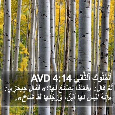 اَلْمُلُوكِ ٱلثَّانِي 4:14 AVD Bible Verse Image