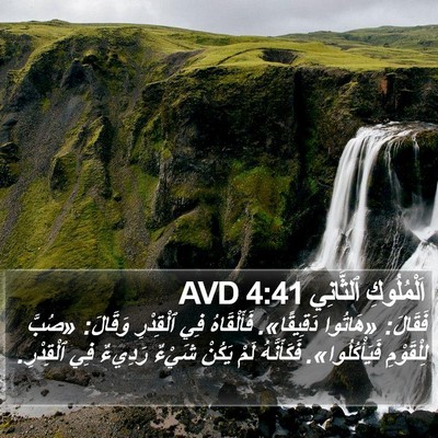 اَلْمُلُوكِ ٱلثَّانِي 4:41 AVD Bible Verse Image