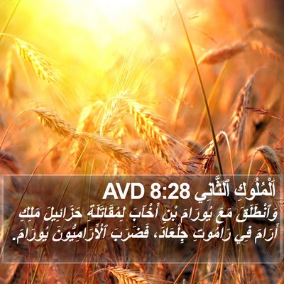 اَلْمُلُوكِ ٱلثَّانِي 8:28 AVD Bible Verse Image