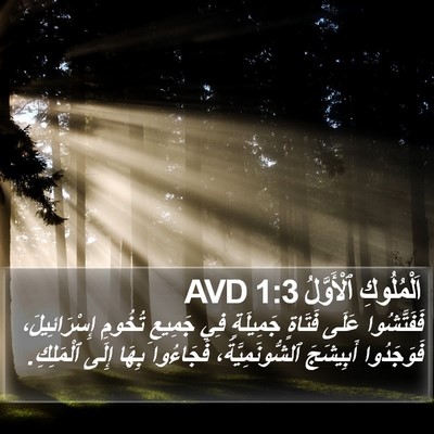 اَلْمُلُوكِ ٱلْأَوَّلُ 1:3 AVD Bible Verse Image