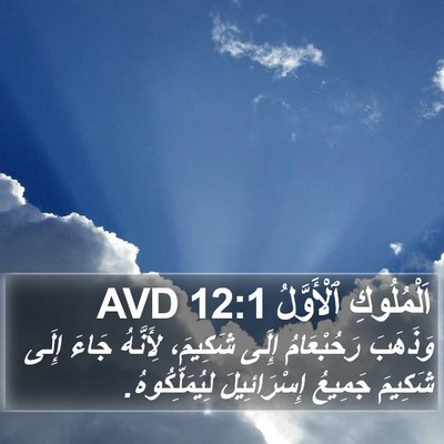 اَلْمُلُوكِ ٱلْأَوَّلُ 12:1 AVD Bible Verse Image